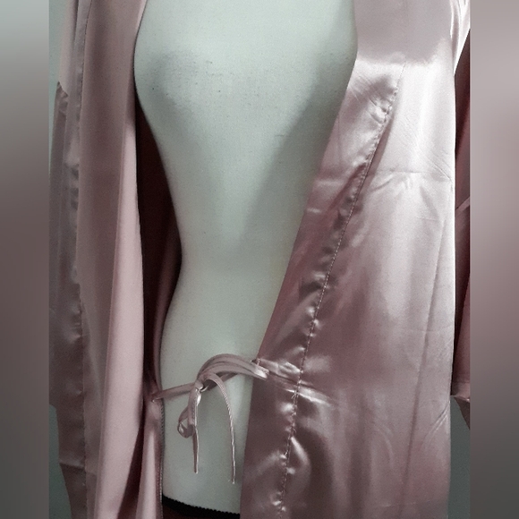 Rhinestone Bridesmaid Satin Robe - Picture 4 of 5